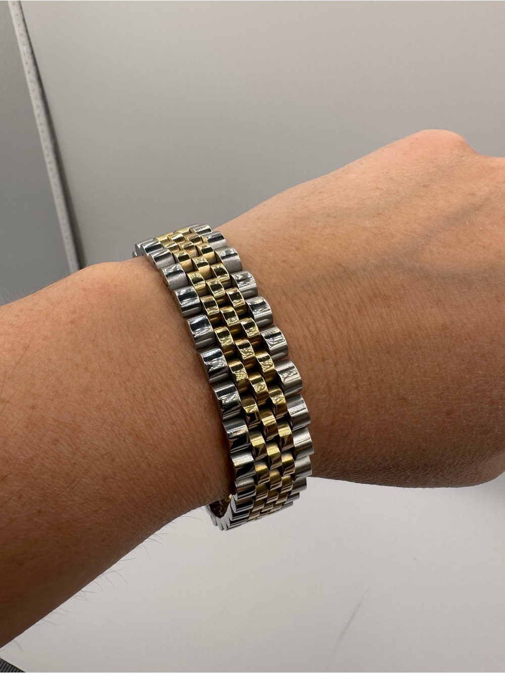 Two-Tone Stainless Steel Bracelet - Gold & Silver